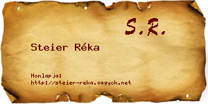 Steier Réka névjegykártya
